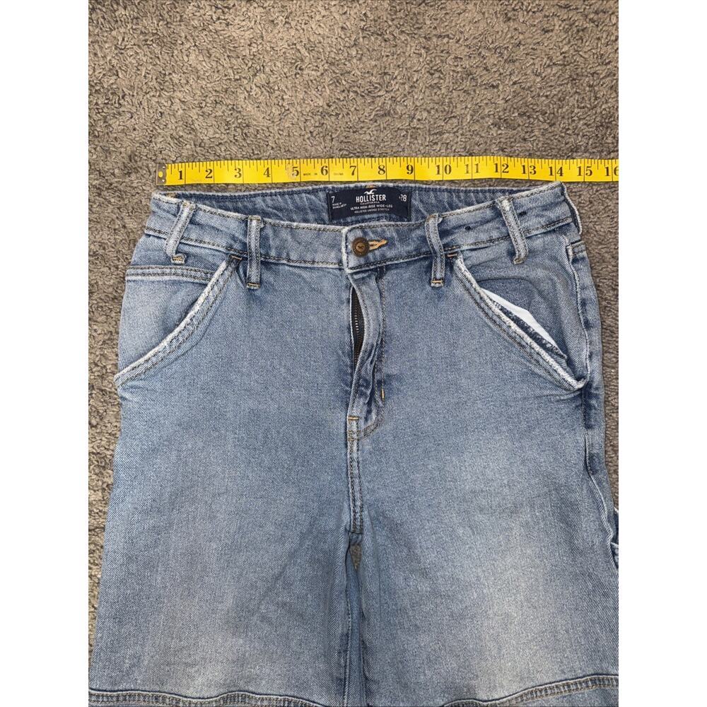 Hollister Jeans Women’s Ultra High Rise Wide Leg Vintage Stretch‎ Flare 7 W28 - Picture 5 of 8